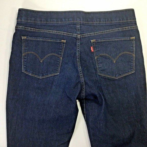 Levis~Pull On Jeans~Strech~Skinny~Dark Wash~Blue~ - Picture 4 of 7